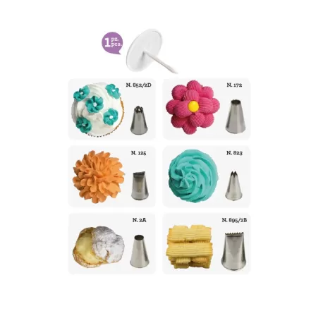 Kit decorazione pasticceria al cornetto 7 pezzi - Decora