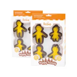 Tagliapasta famiglia felice con imprimi-decori 8 pezzi - Decora
