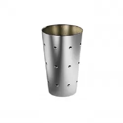 Win, Bicchiere bugnato in acciaio lucido - Alessi