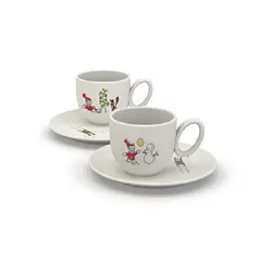 Niki e gli amici, Set di 2 tazze da cappuccino o colazione - Alessi