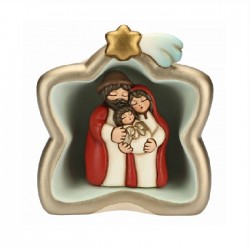 THUN - Mini Presepe Completo in Albero di Natale - Decorazioni Natale Casa  - Linea Presepe Classico - Ceramica - 23 h cm
