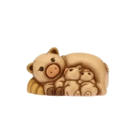 Gruppo maiali con cuccioli, naturale - Thun