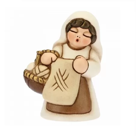 Donna che lavora a maglia, bianco - Thun