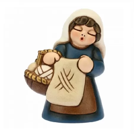 Donna che lavora a maglia, blu - Thun