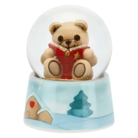 Palla di vetro Teddy con libro piccola - Thun