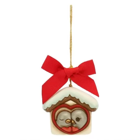 Addobbo casetta con pettirossi piccolo - Thun