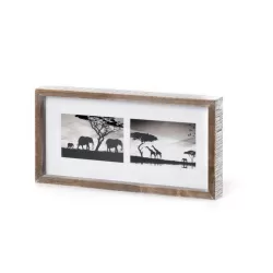 Cornice rettangolare X2 Cm. 39,5x19,5x4 (2 foto 10x15) - L'oca Nera