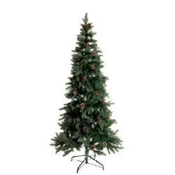 Gli alberi di Natale, Albero medio verde con pigne 280 leds - L'oca Nera