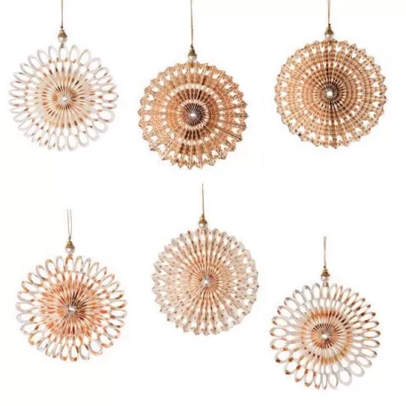 Origami danzanti, Decorazioni rosone bianco/oro - L'oca Nera