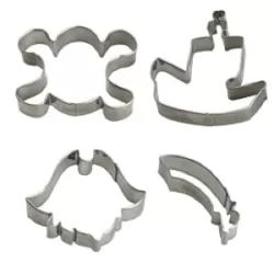 Tagliabiscotti  pirati 4 pezzi da cm. 6 a 8x2 h.
