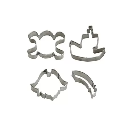 Tagliabiscotti  pirati 4 pezzi da cm. 6 a 8x2 h.