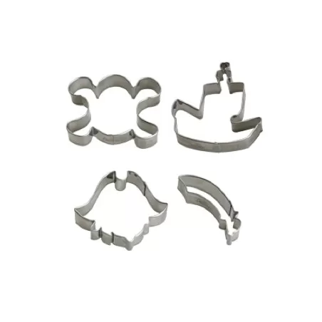 Tagliabiscotti  pirati 4 pezzi da cm. 6 a 8x2 h.