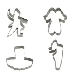 Tagliabiscotti ballerina 4 pezzi da cm. 7 a 8x2 h.