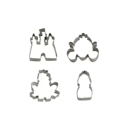 Tagliabiscotti principessa 4 pezzi da cm. 6,5 a 8x2 h.