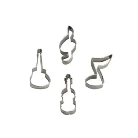 Tagliabiscotti musica 4 pezzi da cm. 7 a 8x2 h.