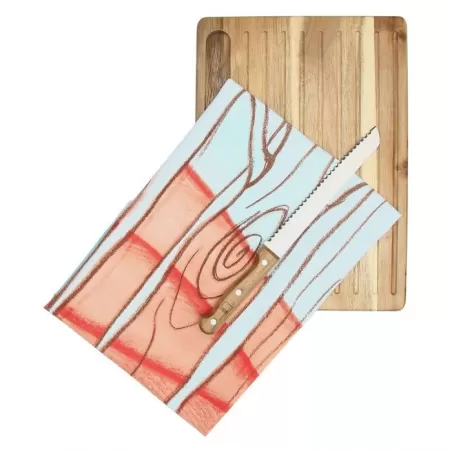 Set pane con tagliere, coltello e canovaccio Frutti rossi - Thun