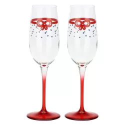 Set 2 calici flute in vetro Chiaro di luna - Thun