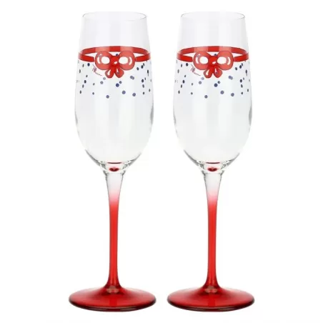 Set 2 calici flute in vetro Chiaro di luna - Thun