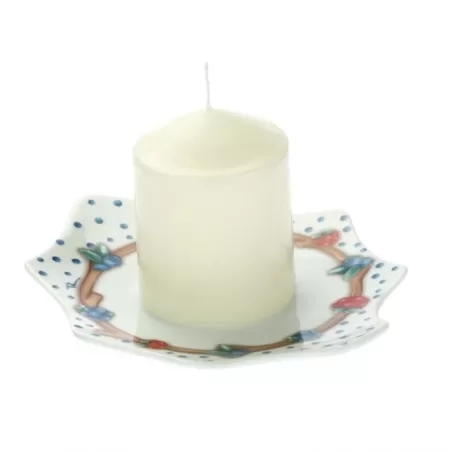 Candela con Piattino Chiaro di Luna - Thun
