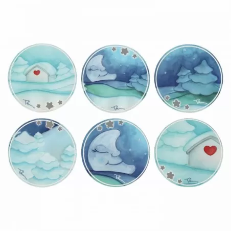 Set 6 sottobicchieri Chiaro di luna - Thun