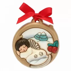 Formella tonda con angelo piccola - Thun