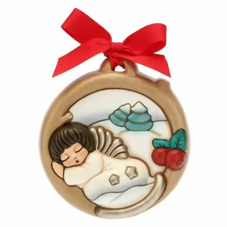 Formella tonda con angelo piccola - Thun