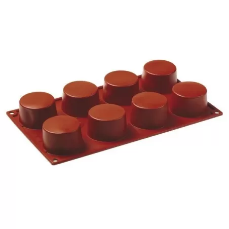 Stampo in silicone 8 porzioni Cilindro - Pavoni