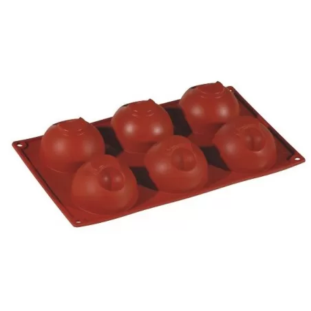 Stampo in silicone 6 porzioni Semisfera accoppiata - Pavoni