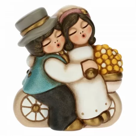 Coppia sposini piccoli su bici - Thun