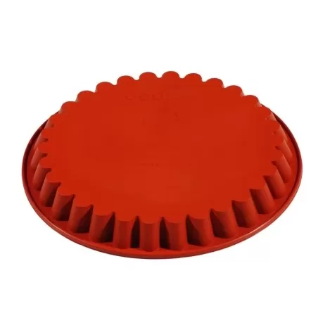 Tortiera crostata cannellata ampia silicone Ø cm. 28x3 h.