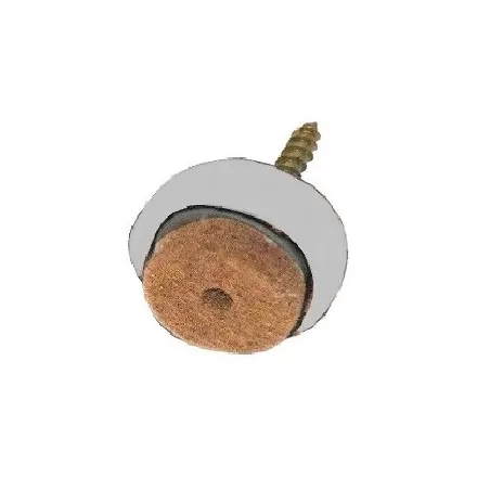 Piedino molleggiato antirumore Mm. 36, Grigio con feltro antigraffio - Genius