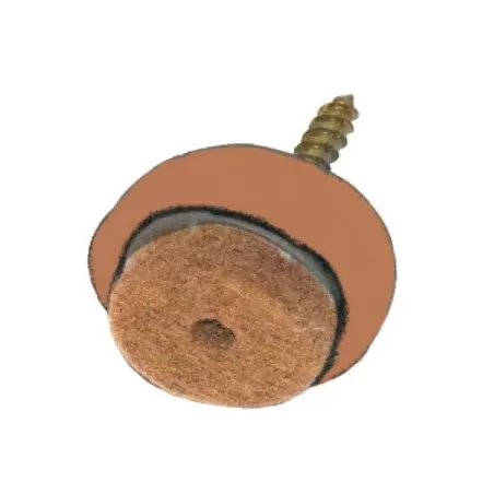 Piedino molleggiato antirumore Mm. 30, Marrone con feltro antigraffio - Genius