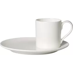 MetroChic blan Tazza espresso con piatto 2 pezzi - Villeroy & Boch