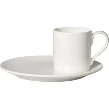 MetroChic blan Tazza espresso con piatto 2 pezzi - Villeroy & Boch