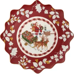 Toy's Fantasy Piatto dolci grande Babbo Natale sul tetto - Villeroy & Boch