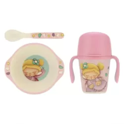 Set pappa piccolo bimba fata ciotolina, tazza e cucchiaino - Thun