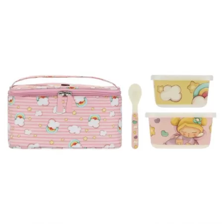 Set pappa all'aperto bimba fata borsa termica, 2 contenitori e cucchiaino - Thun