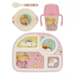 Set pappa grande bimba fata vassioio, ciotolina, tazza e cucchiaino - Thun