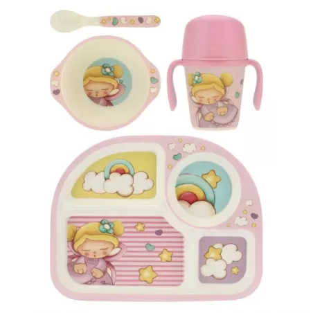 Set pappa grande bimba fata vassioio, ciotolina, tazza e cucchiaino - Thun