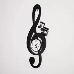 Orologio Chiave Musicale, Nero - Arti e Mestieri