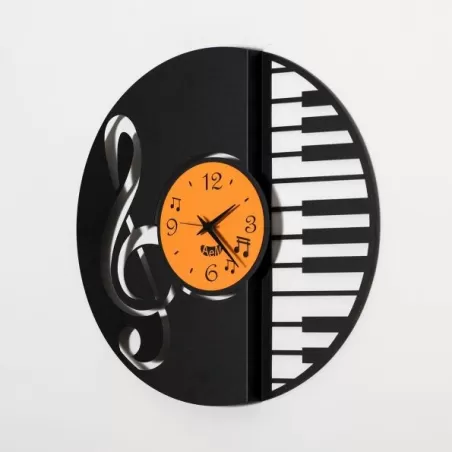 Orologio Disco Ring, Arancio - Arti e Mestieri