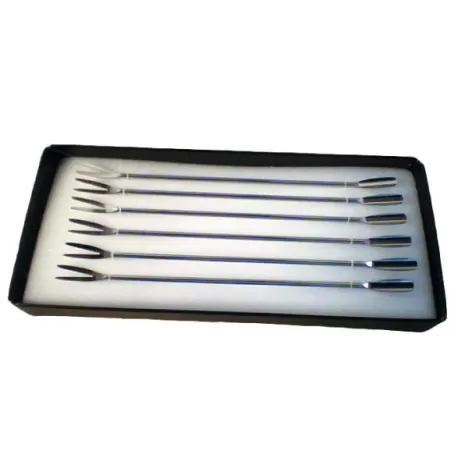 Forchettine inox per aragosta, scatola 6 pezzi - Sanelli Ambrogio