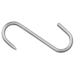 Gancio a "S" inox una punta Mm.  80x4 - Sanelli Ambrogio