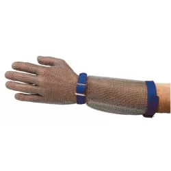 Guanto con manicotto acciaio inox - misura L - Sanelli Ambrogio