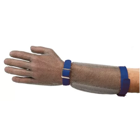 Guanto con manicotto acciaio inox - misura L - Sanelli Ambrogio