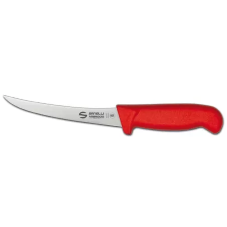 Supra - Coltello disosso curvo Cm. 15 Rosso - Sanelli Ambrogio