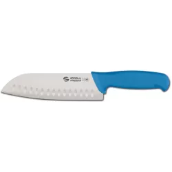 Supra - Coltello "Santoku", lama alveolata Cm. 18 Blu - Sanelli Ambrogio