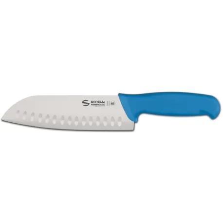 Supra - Coltello "Santoku", lama alveolata Cm. 18 Blu - Sanelli Ambrogio