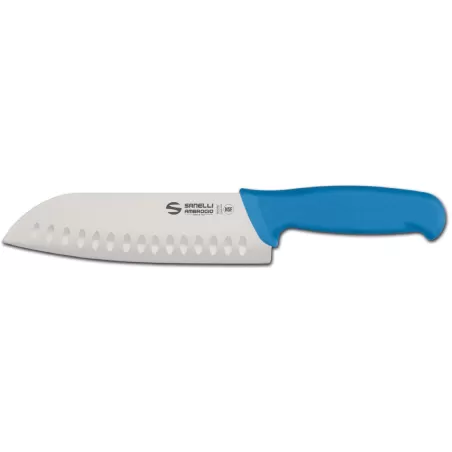 Supra - Coltello "Santoku", lama alveolata Cm. 18 Blu - Sanelli Ambrogio