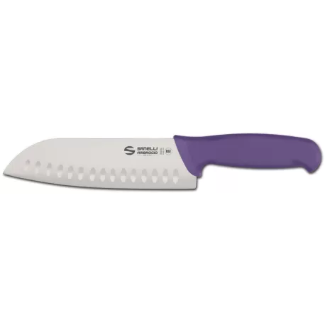 Supra - Coltello "Santoku", lama alveolata Cm. 18 Viola - Sanelli Ambrogio